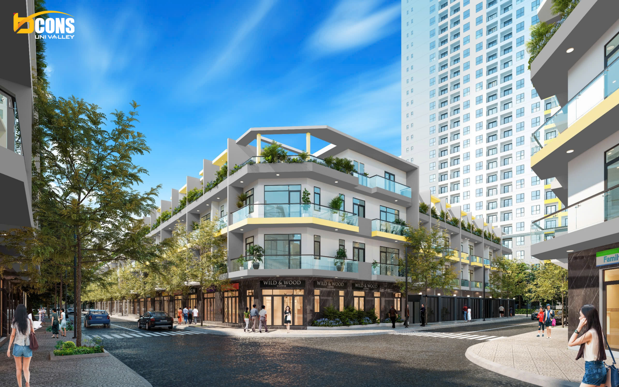 Khu nhà phố Bcons Uni Valley